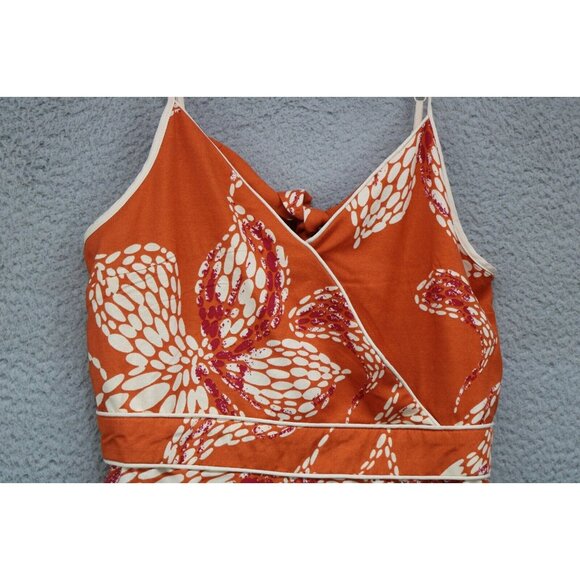 Band of the Free Empire Waist Wrap Midi Dress-Size Medium-Straps-Smocked-Beachy - Picture 5 of 14